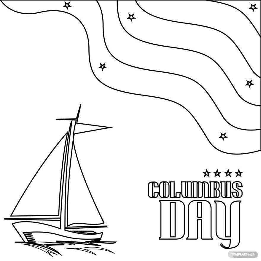 Free beautiful columbus day drawing