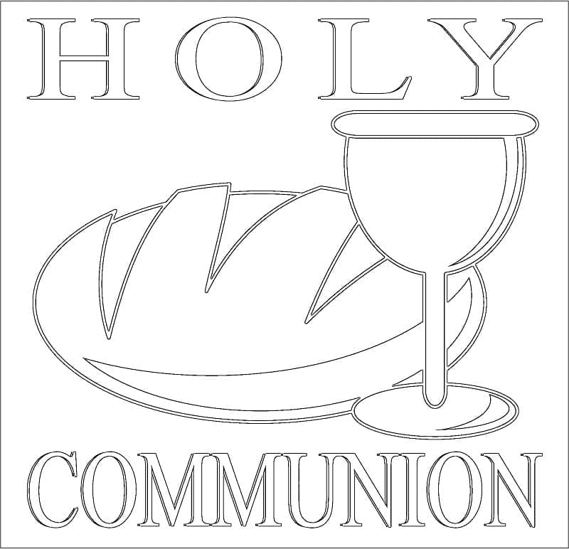 Eucharist holy munion coloring pages