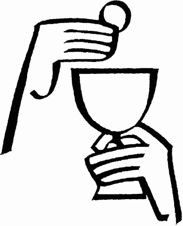 Free printable holy munion coloring page