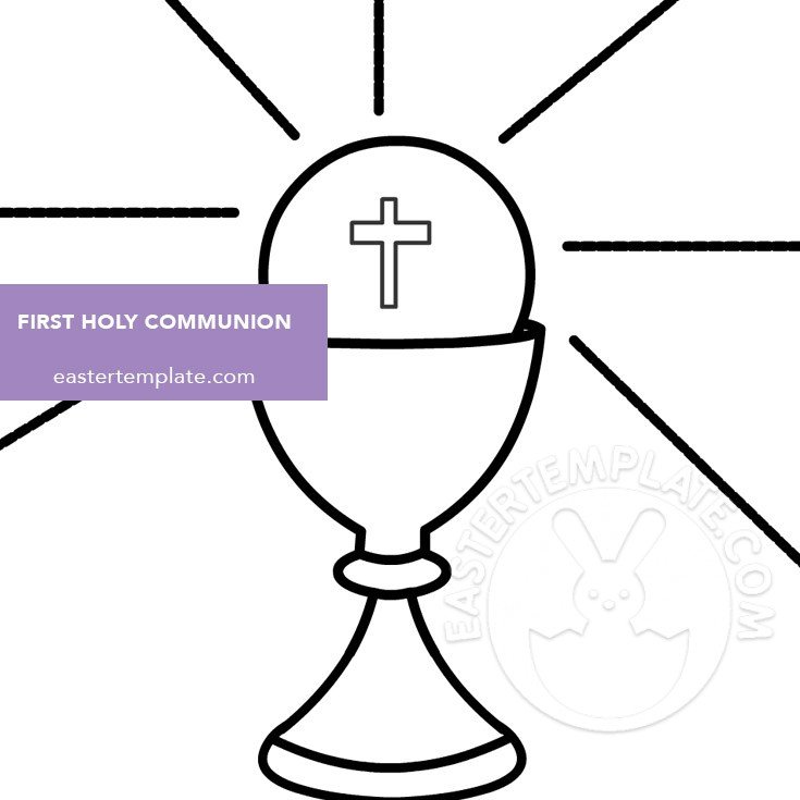 First holy munion coloring page