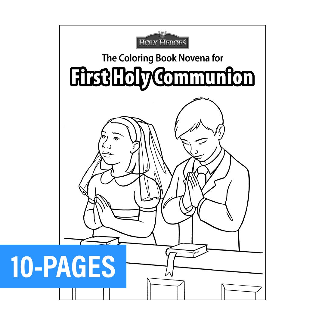 First munion novena coloring download holy heroes