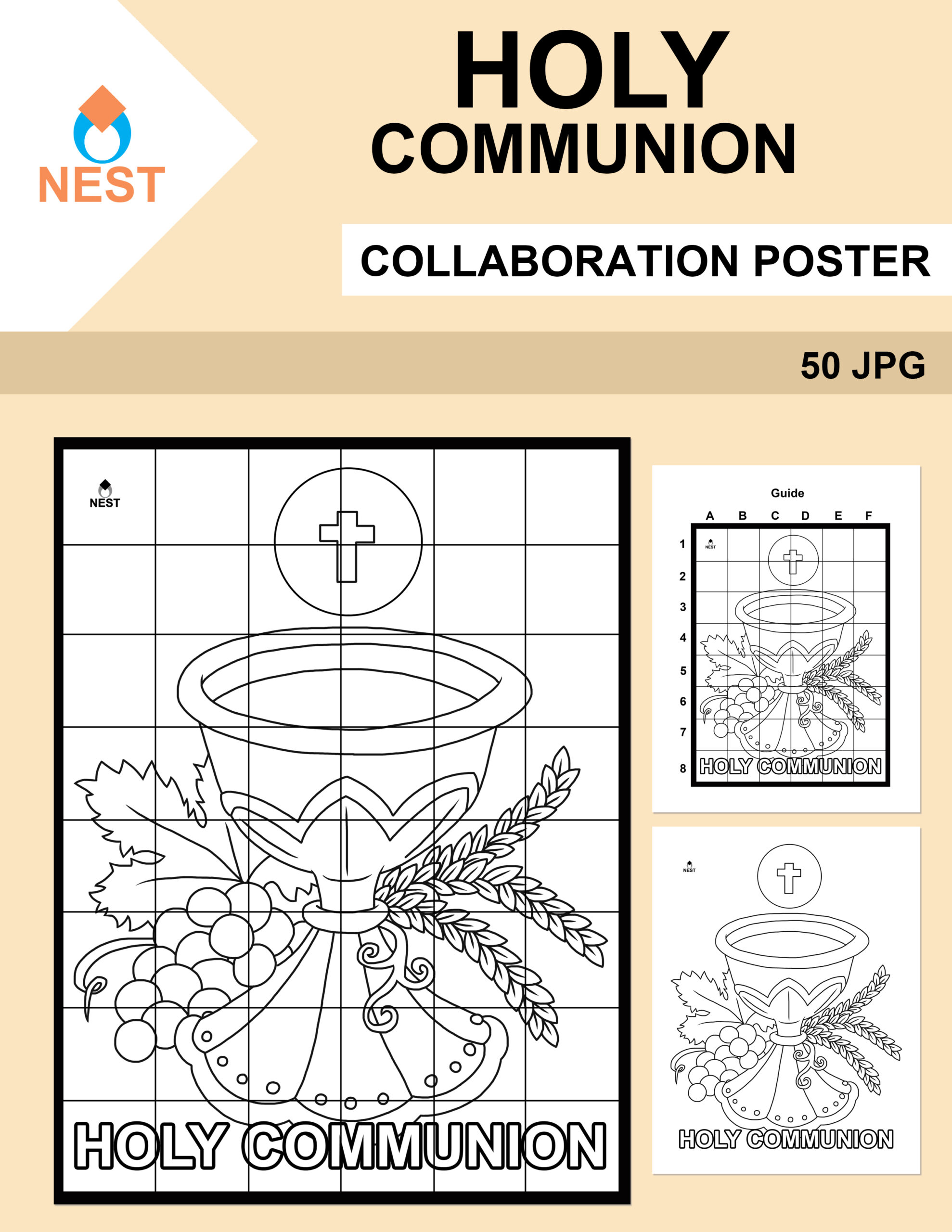 Holy munion collaboration poster made by teachers