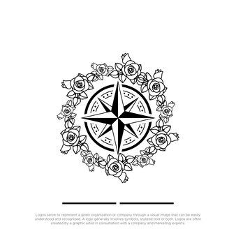 Pass rose simple vectors illustrations for free download