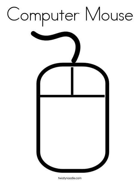 Puter mouse coloring page