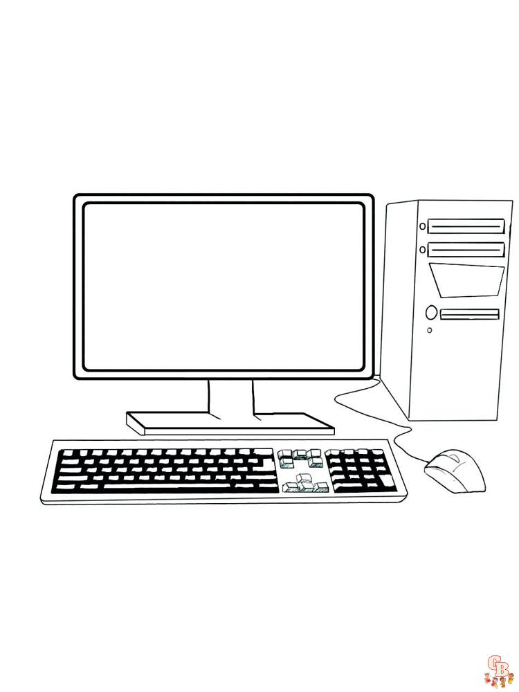 Free printable puter coloring pages for kids