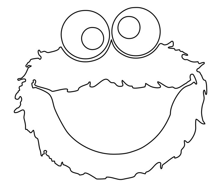 Cookie monster face outline printable monster cookies monster face monster coloring pages