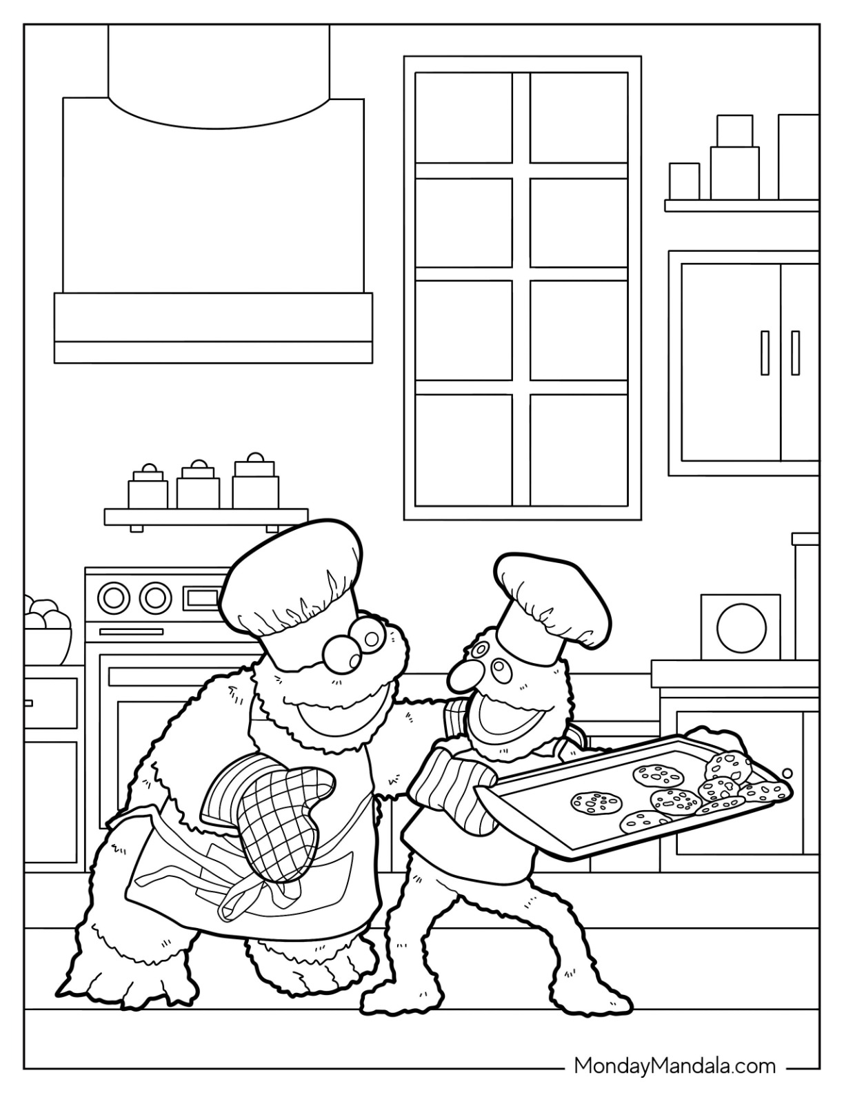 Cookie monster coloring pages free pdf printables