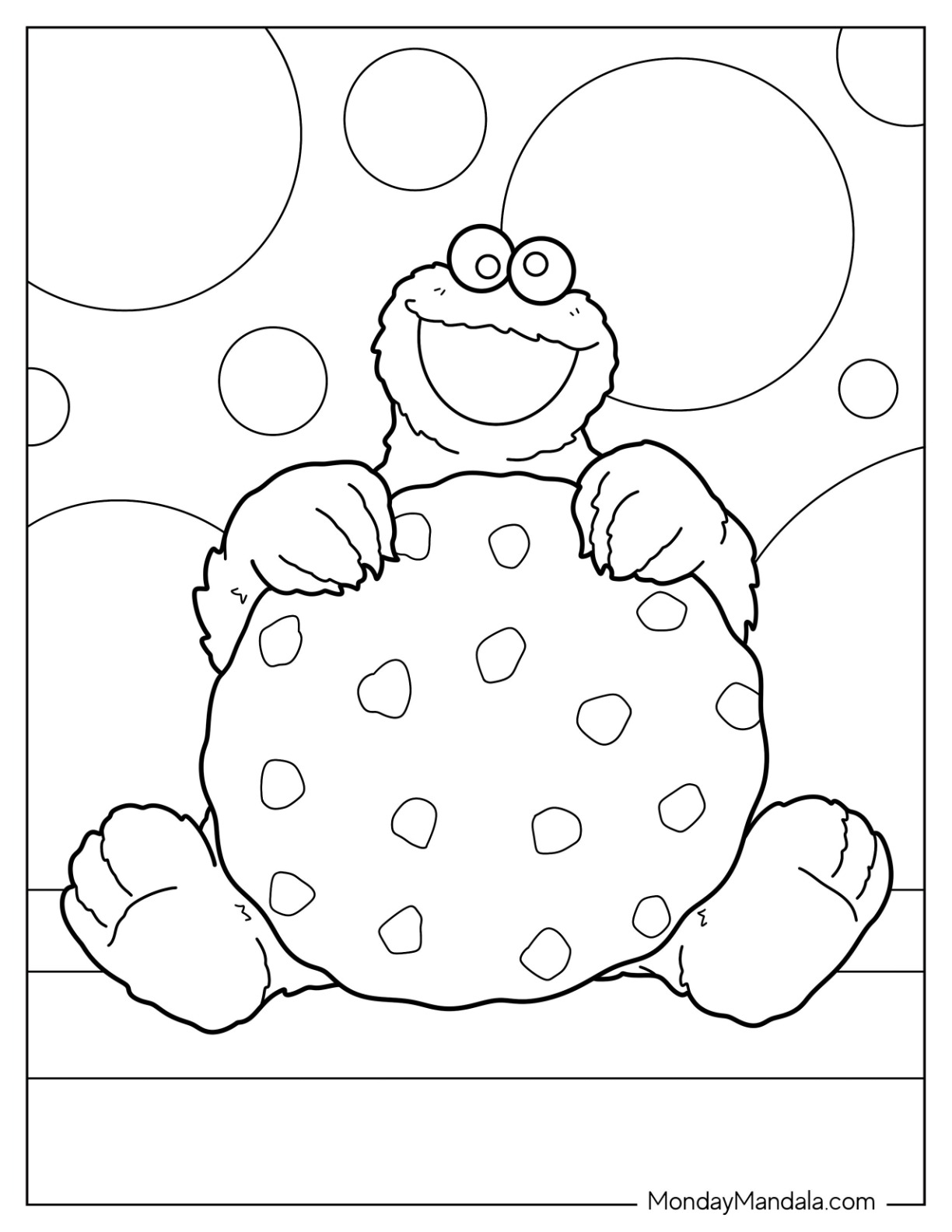 Cookie monster coloring pages free pdf printables