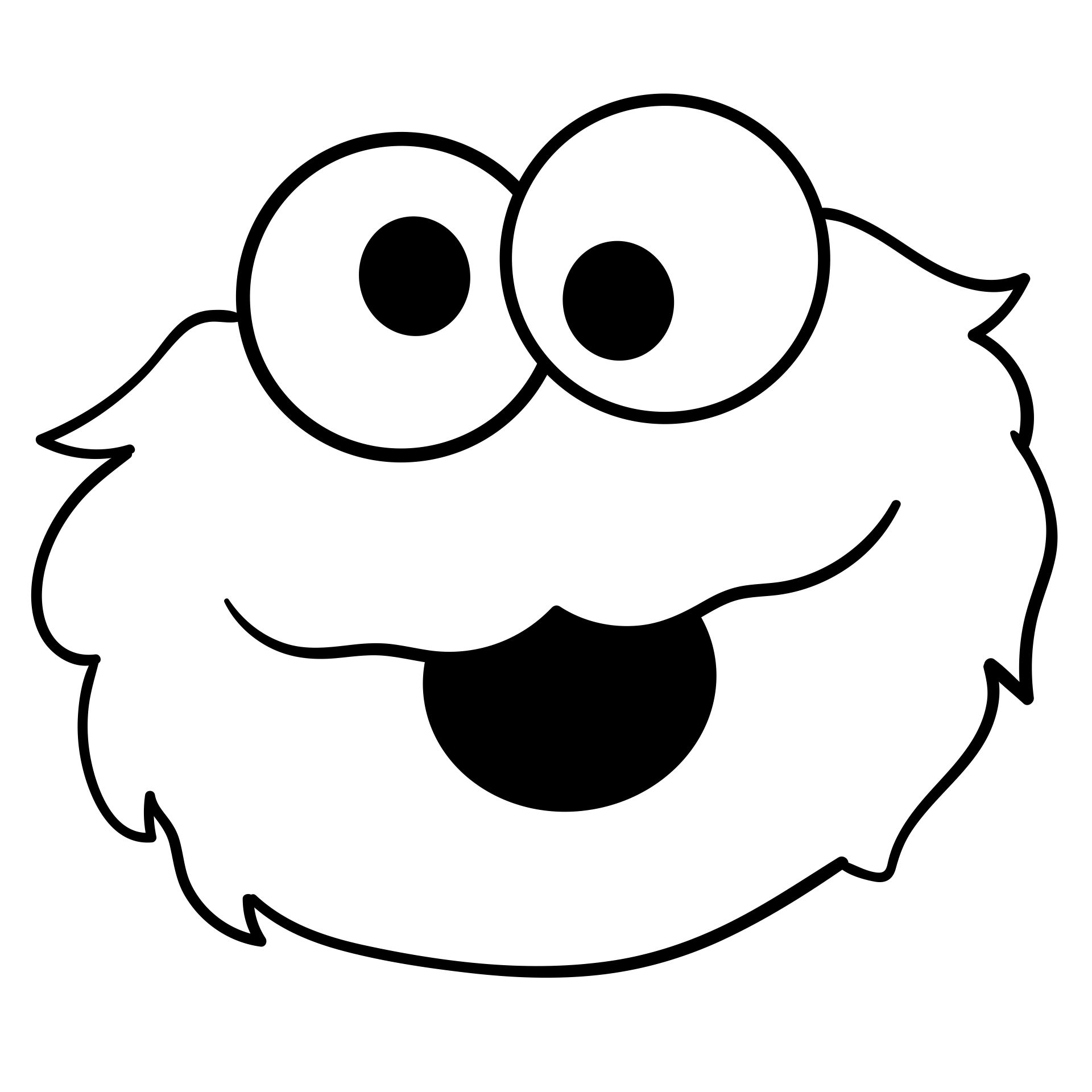 Best cookie monster face template printable pdf for free at