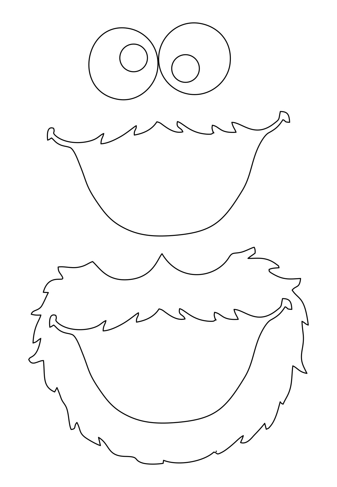 Best cookie monster face template printable pdf for free at
