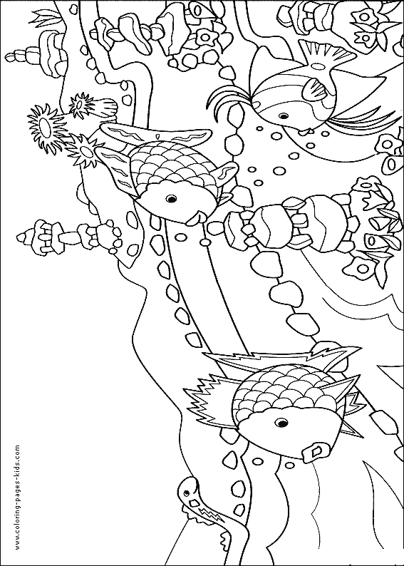 Coral reef fish color page