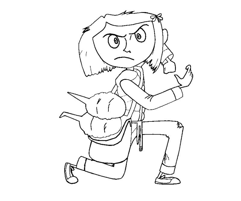 Coraline jones coloring crafty teenager