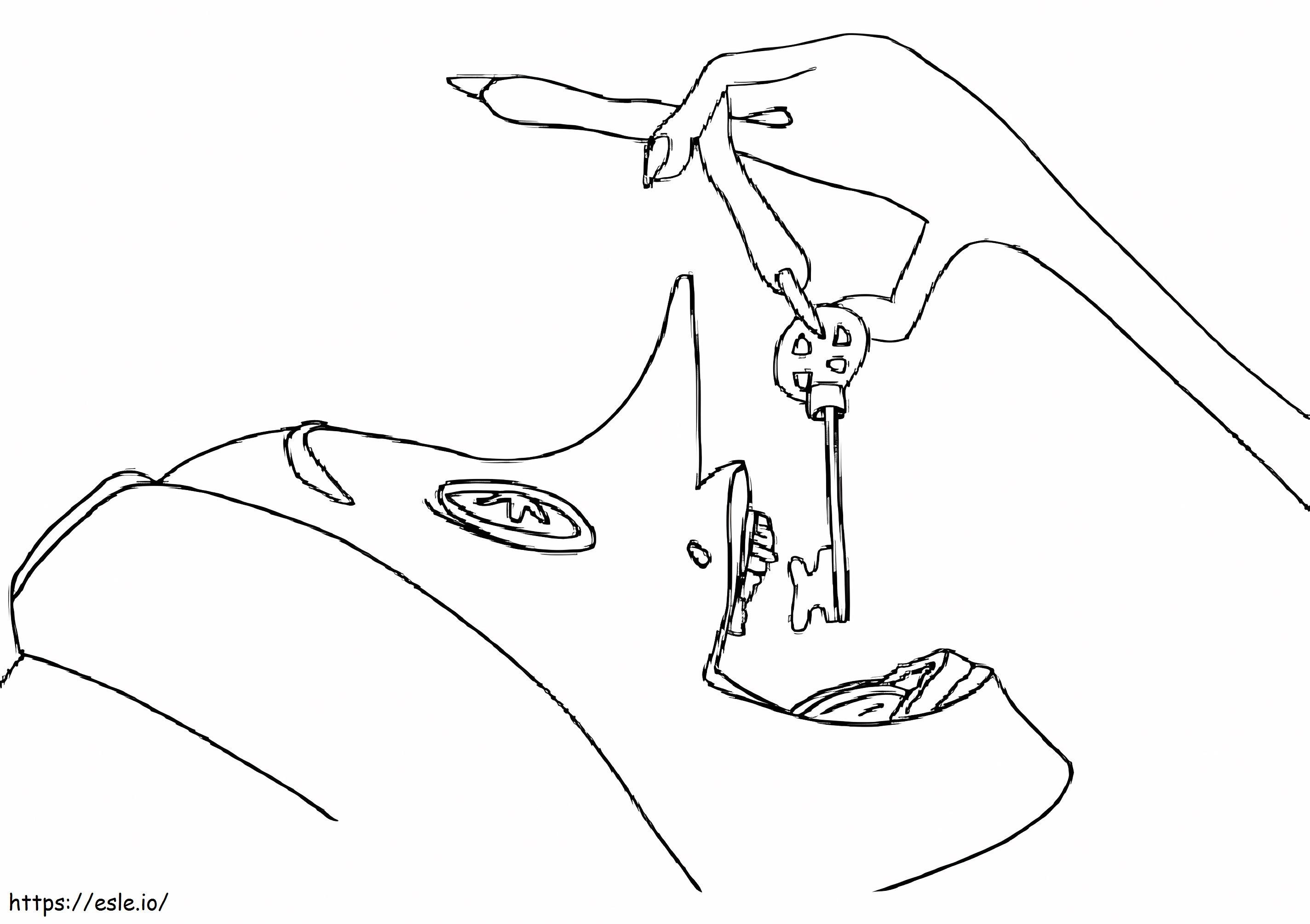 Coraline swallow a key coloring page