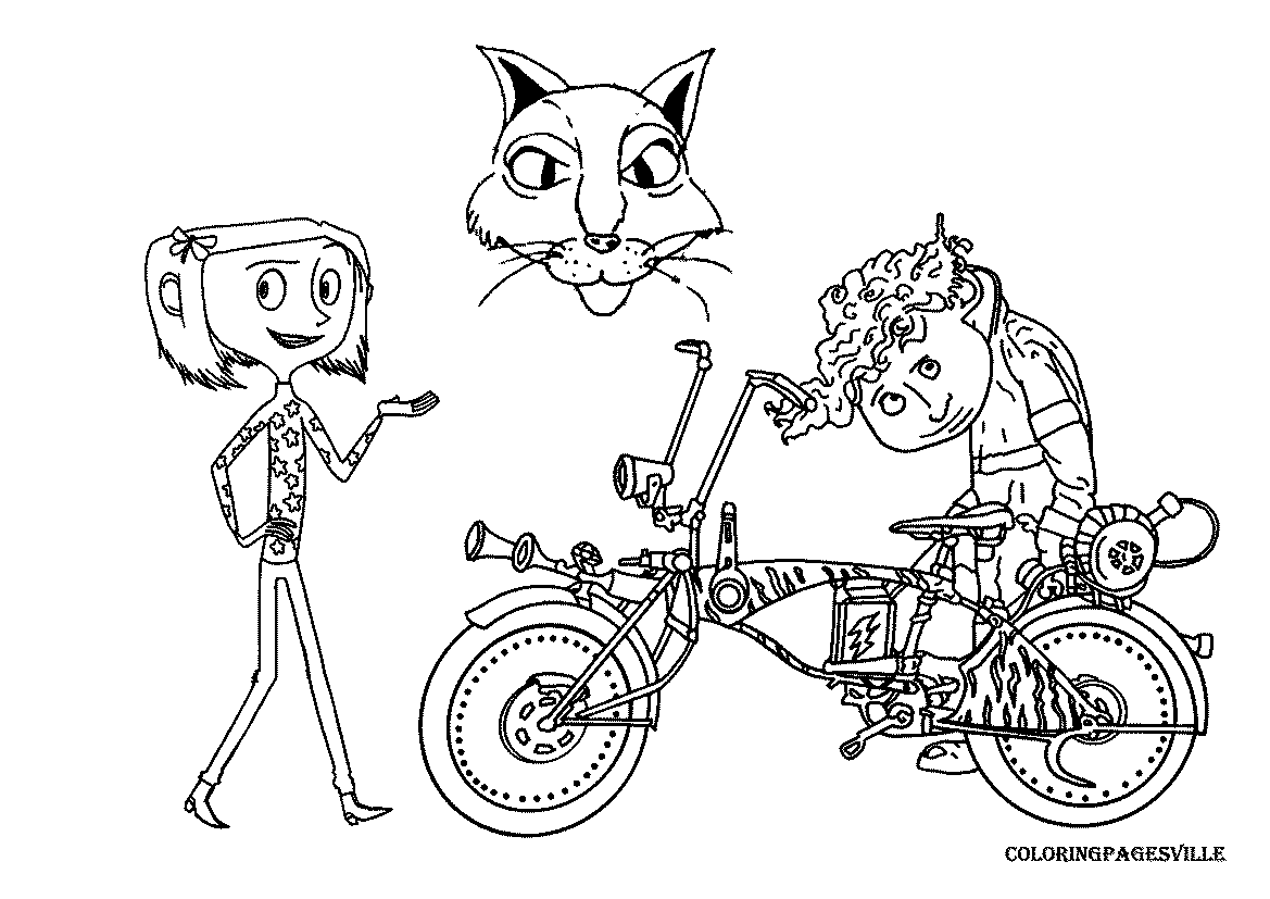 Coraline coloring pages