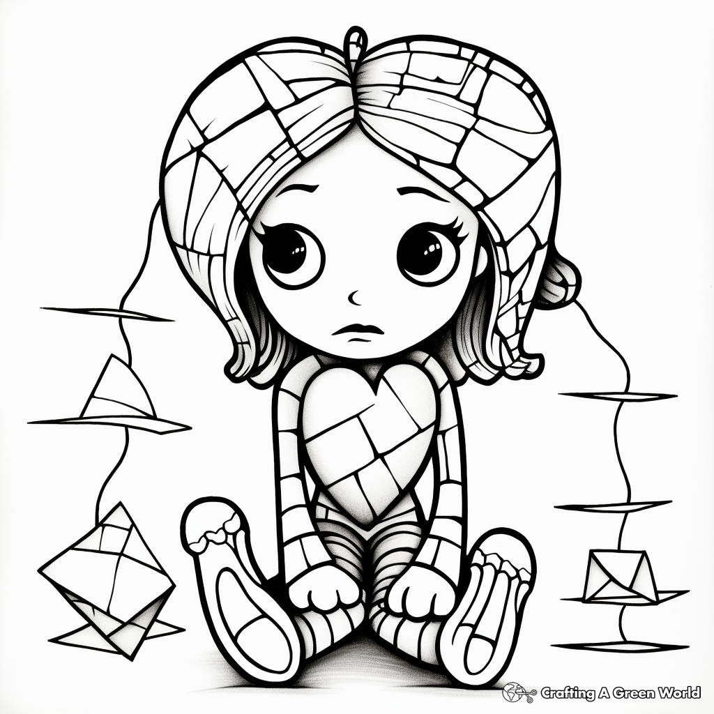 Broken heart coloring pages