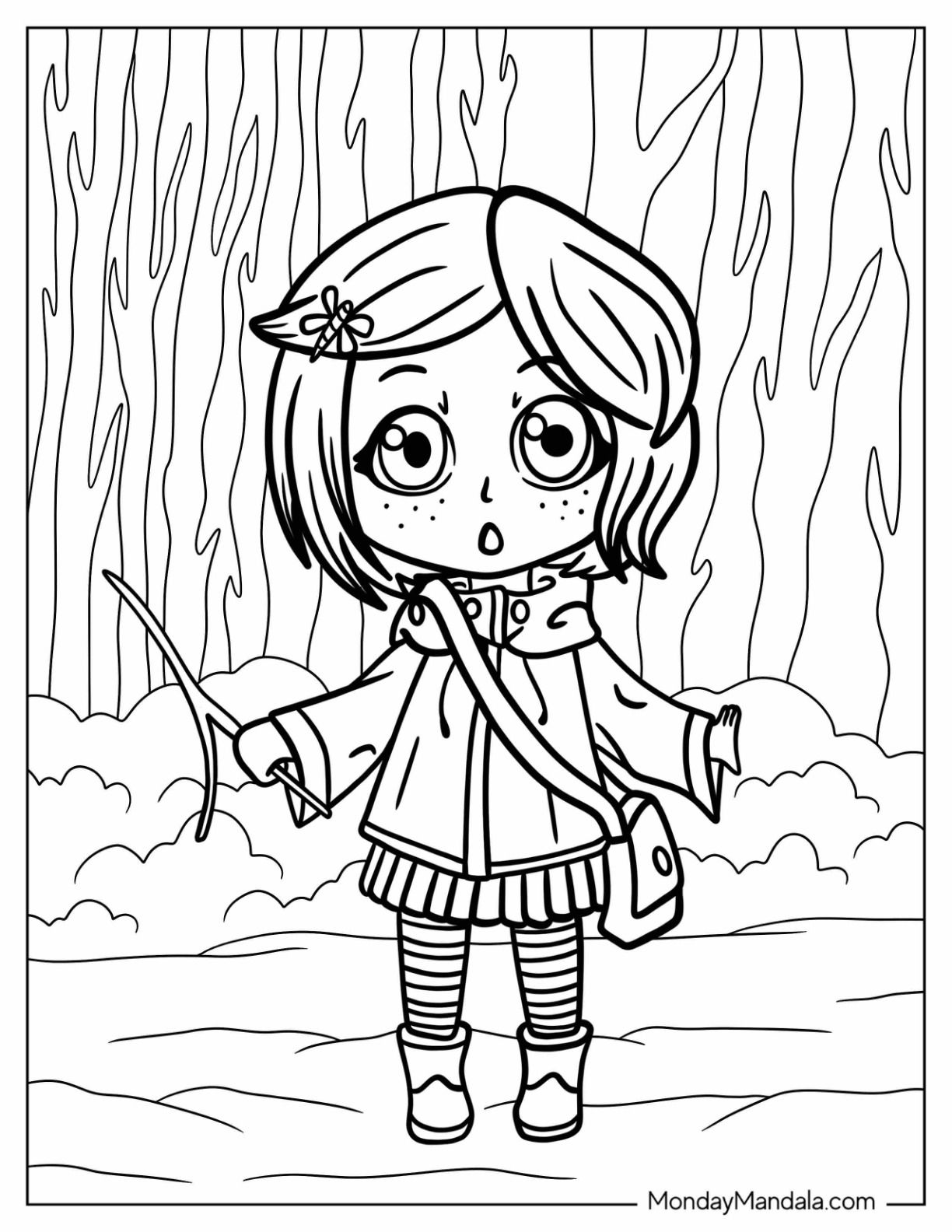 Coraline coloring pages free pdf printables coloring book art coraline coloring pages