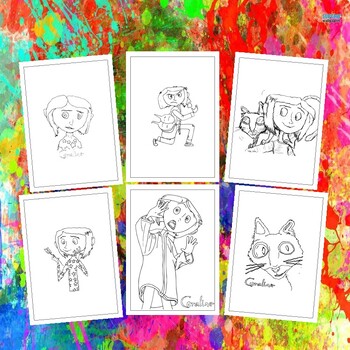 Printable coraline coloring pages where art meets adventure tpt