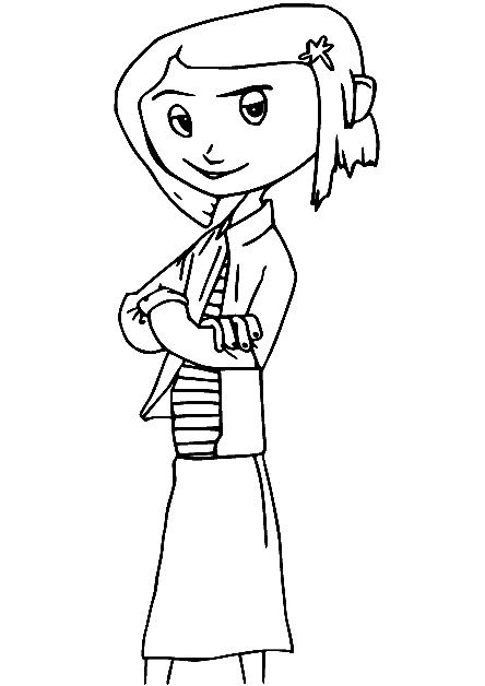Coraline coloring page