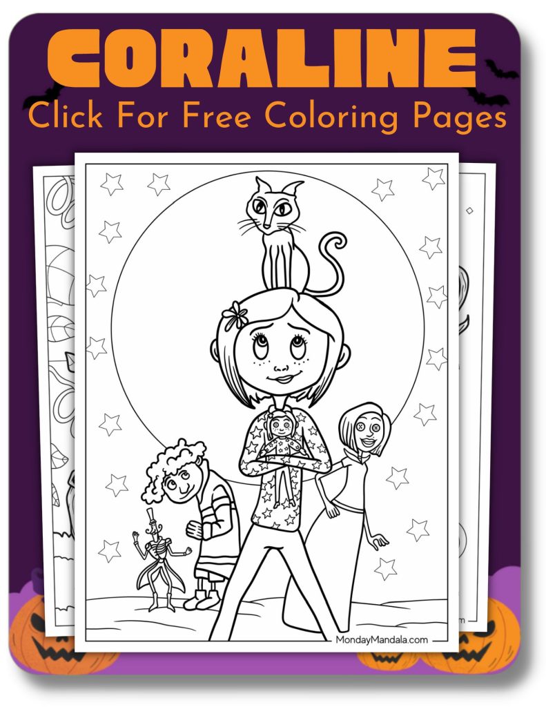Halloween coloring pages free pdf printables