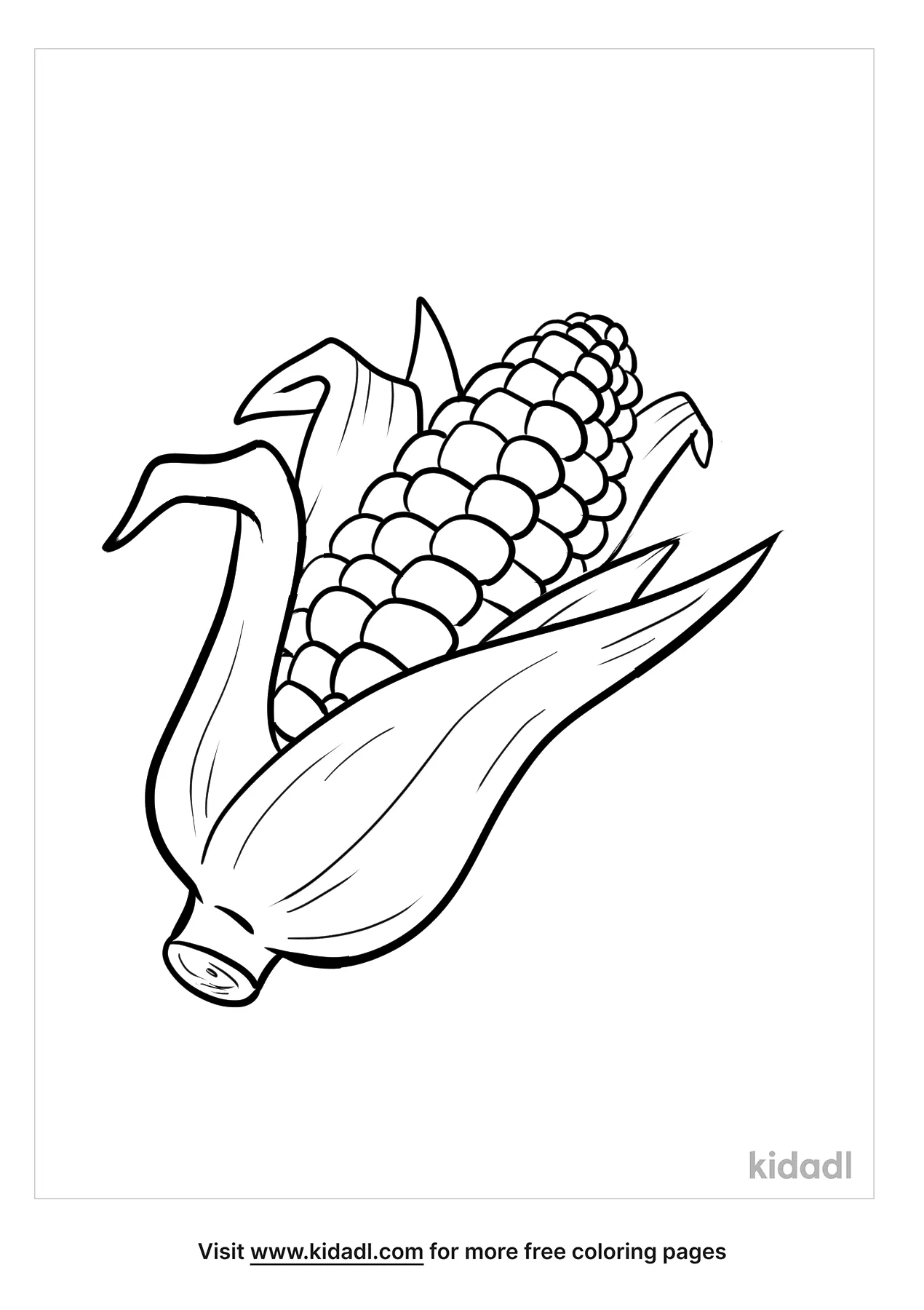 Free corn coloring page coloring page printables