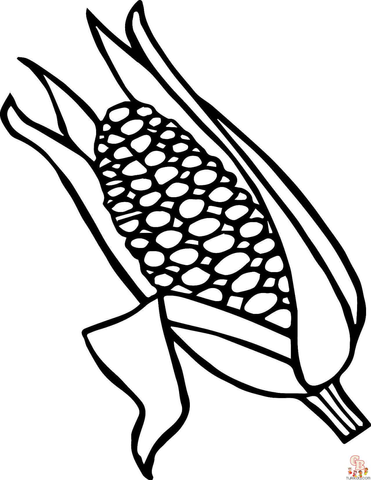 Corn coloring pages