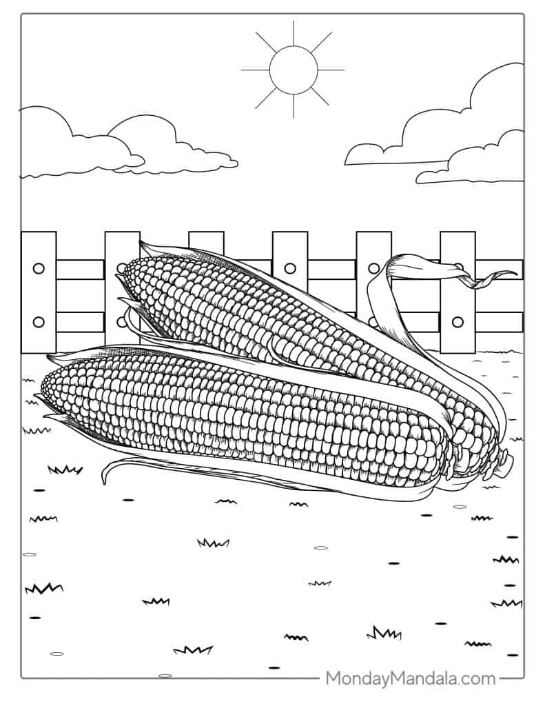 Vegetable coloring pages free pdf printables