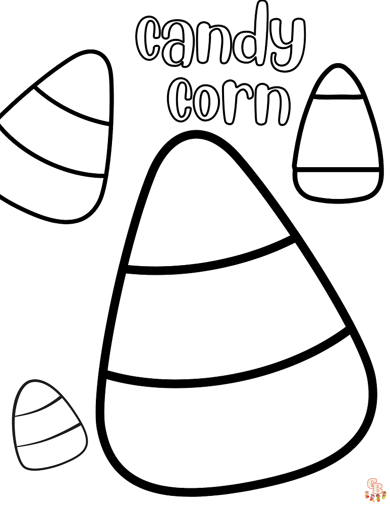 Get creative with candy corn coloring pages
