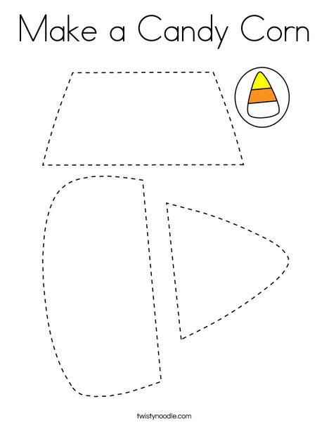 Make a candy corn coloring page