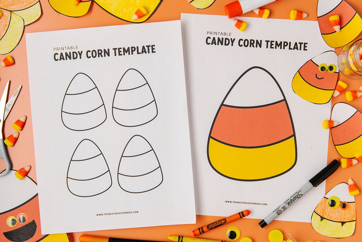 Candy corn template free printables