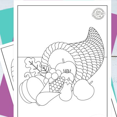 Free printable cornucopia coloring pages kids activities blog