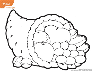 Cornucopia pattern activities printable lesson plans and ideas arts and crafts