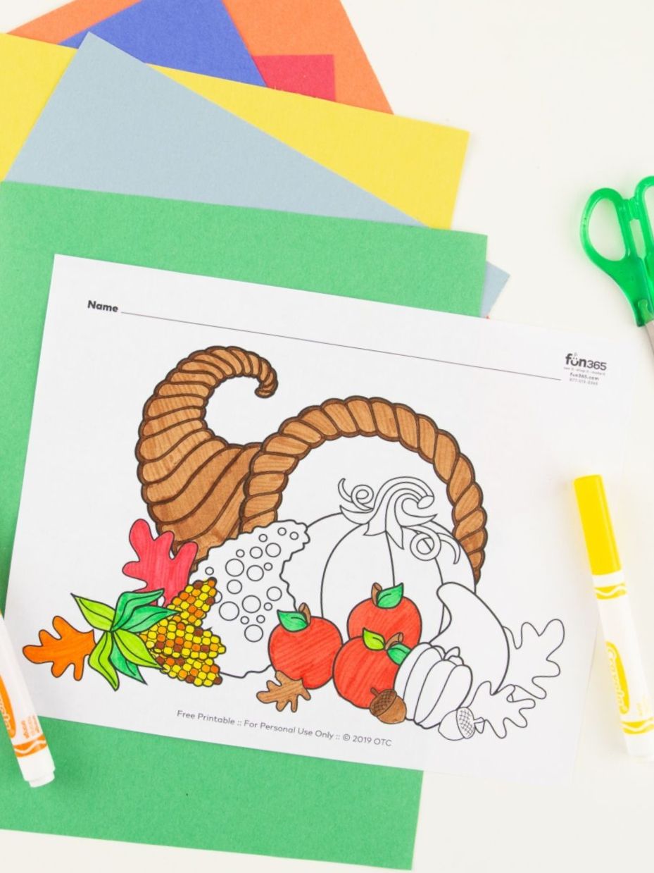 Free fall thanksgiving coloring pages for kids
