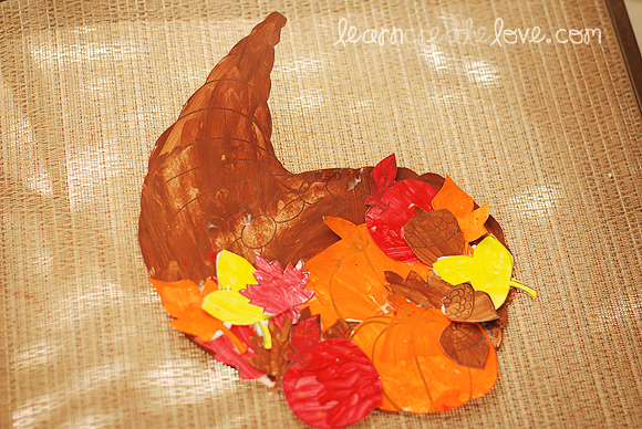 Cornucopia craft w printables