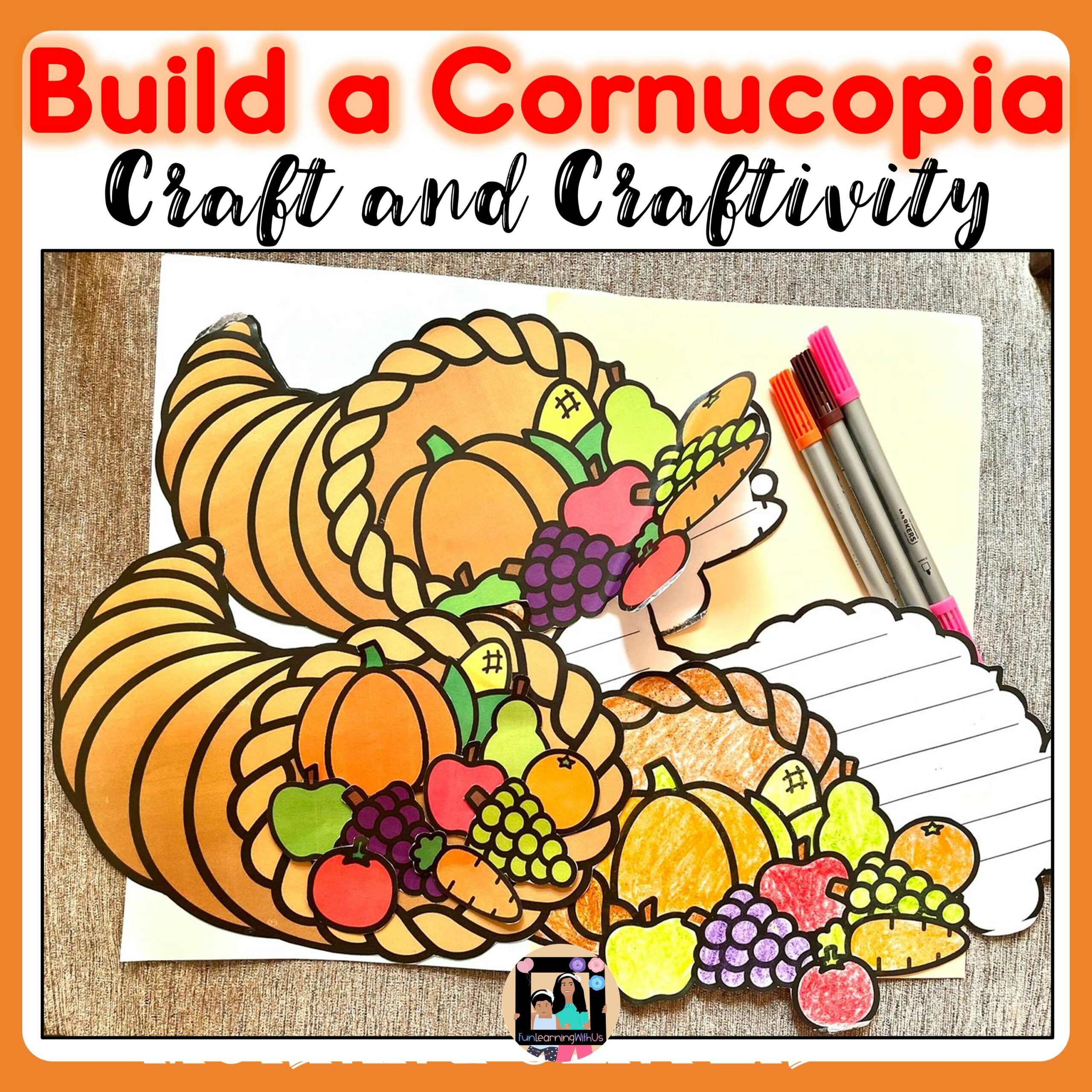 Build a cornucopia craft craftivity made by teachers
