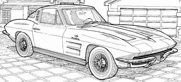Fighting boredom during lockdown how about some corvette coloring pages