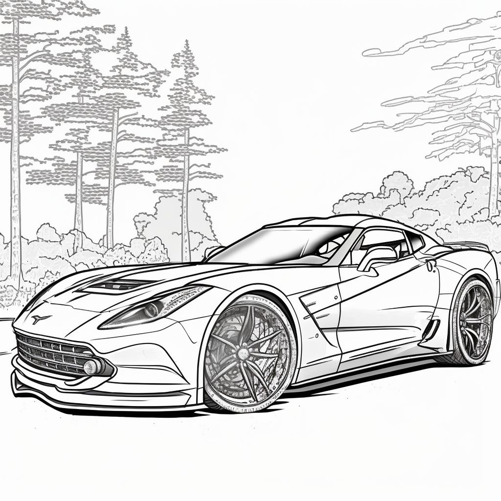 Sports car old car coloring pages
