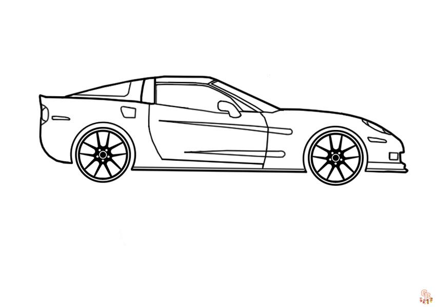 Rev up your creativity with corvette coloring pages
