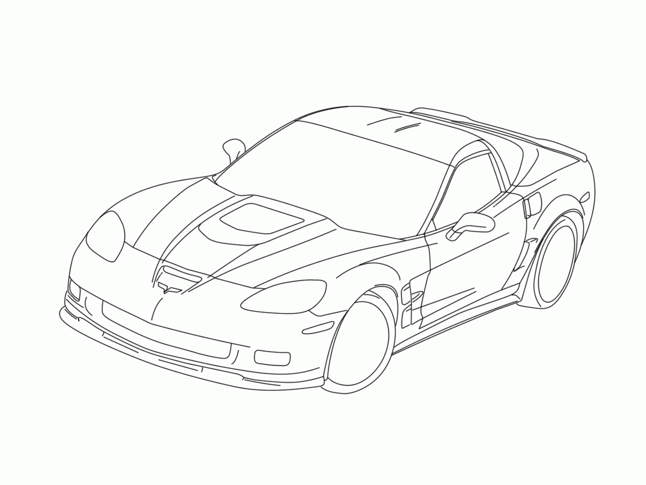 Corvette coloring pages printable for free download