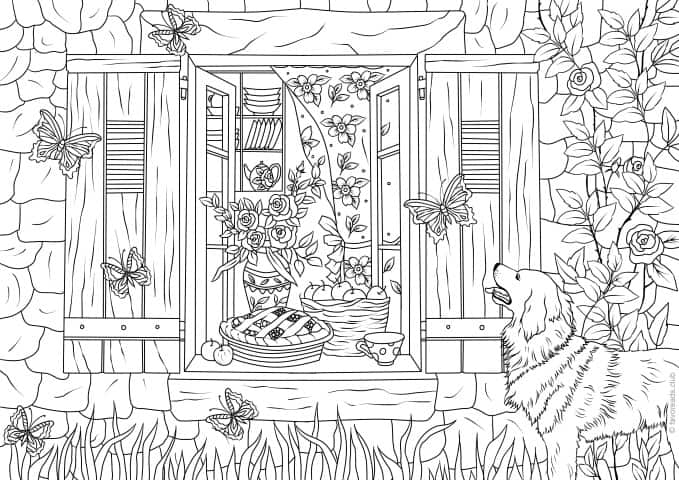 Country spring â fort food â favoreads coloring club