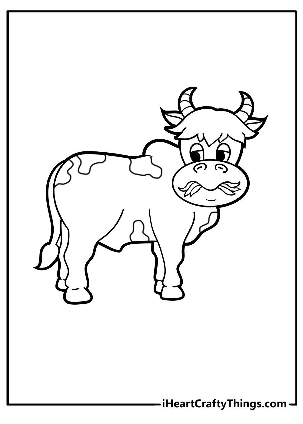 Cow coloring pages free printables