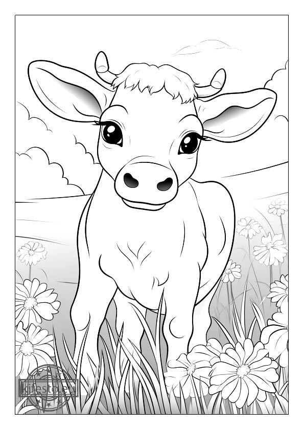 Cow coloring pages printable coloring sheets