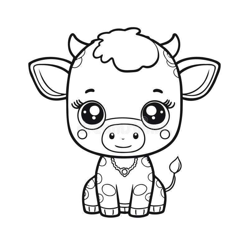 Calf cow coloring stock illustrations â calf cow coloring stock illustrations vectors clipart
