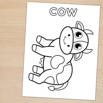 Cow craft farm animal craft farm activity color cut and paste