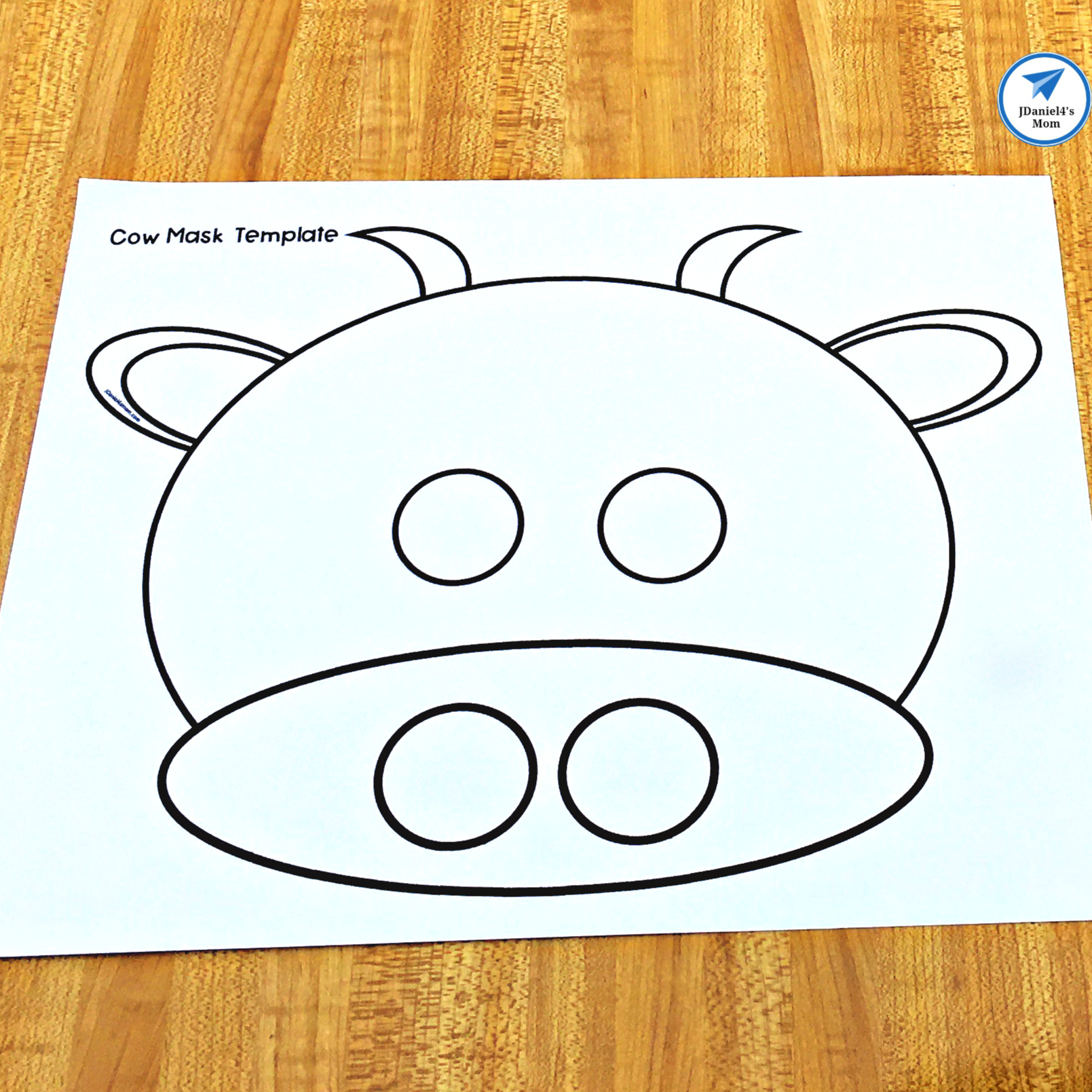 Cow mask printable template