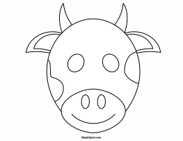 Printable cow mask