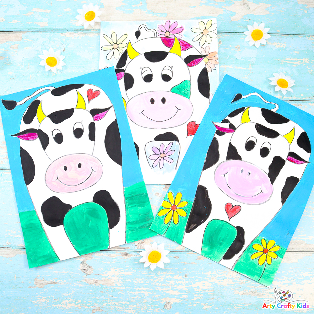 How to draw a cow step