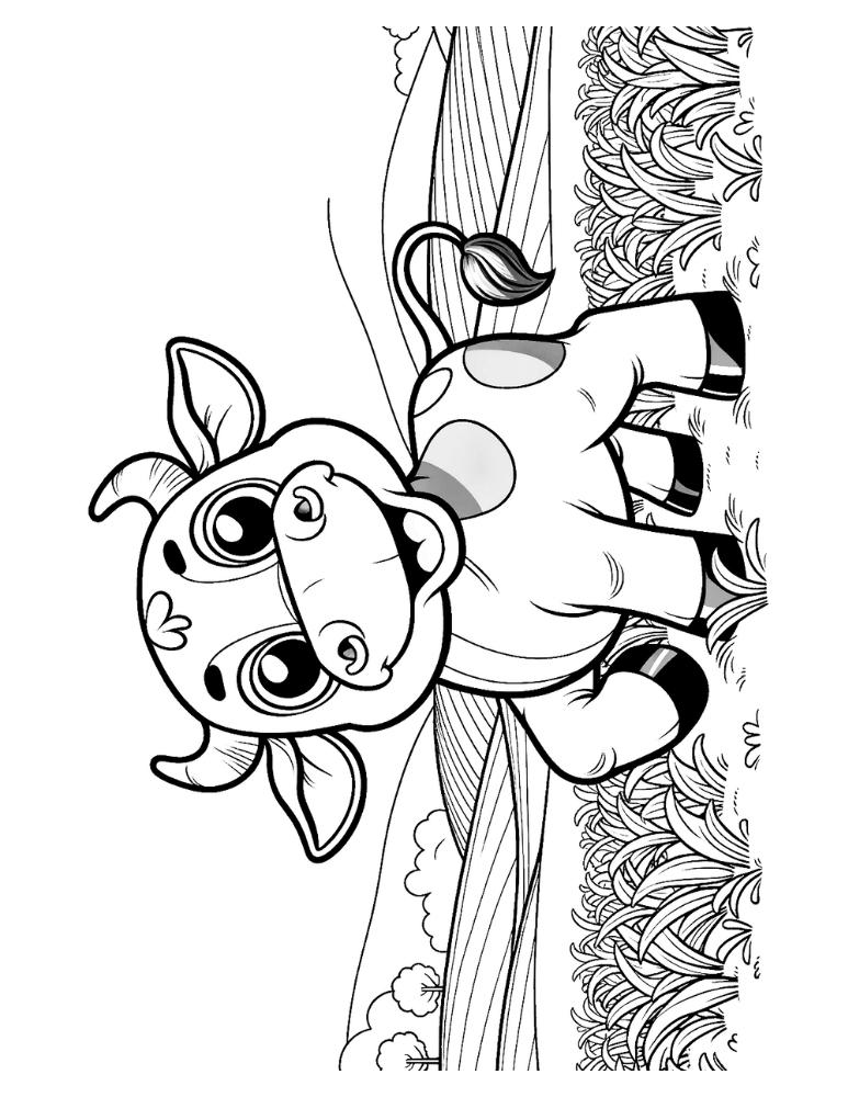 Free printable cow coloring pages