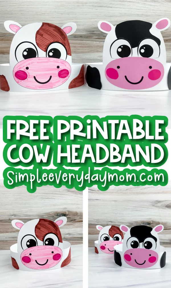Cow headband craft for kids free template
