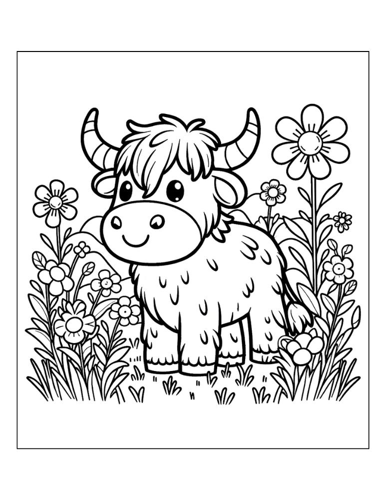 Free printable cow coloring pages