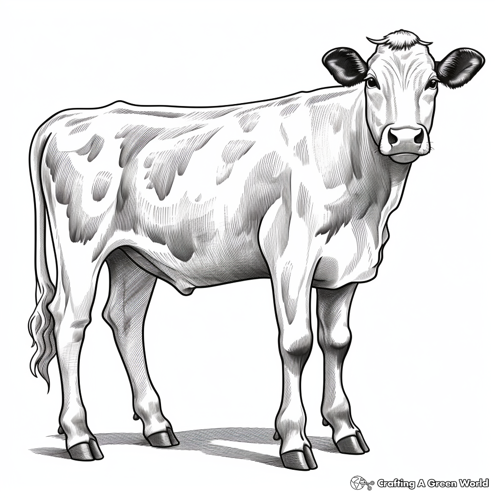 Cow for adults coloring pages